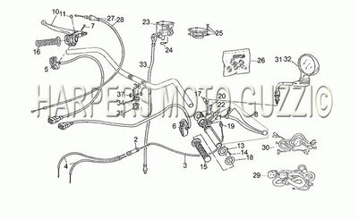 1982 1990 V 50 Pol. pa Vechiotipo 500 Magura Handlebar Controls