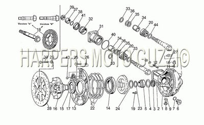 1982 1990 V 50 Pol. pa Vechiotipo 500 Rear Bevel Gear