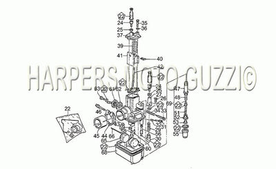 1983 1986 California II 1000 Engine Carburetors