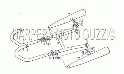 1983 1986 California II 1000 Exhaust Unit