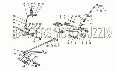 1983 1986 California II 1000 Frame Brake Gear Lever