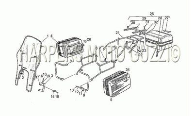 1983 1986 California II 1000 Frame Cases Windscreen Kit