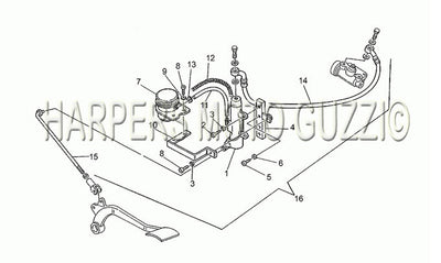 1983 1986 California II 1000 Rear Brake Master Cyl Kit