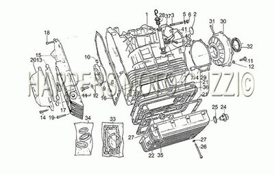1983 1988 Sp II 1000 Engine Crankcase