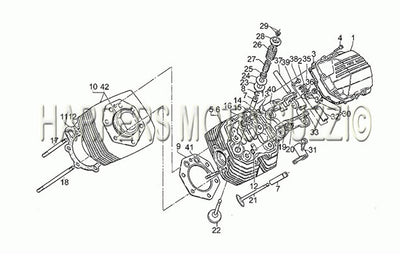 1983 1988 Sp II 1000 Engine Cylinder Head