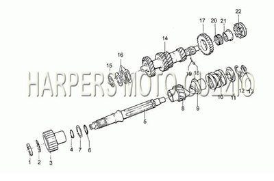 1983 1988 Sp II 1000 Engine Gear Box