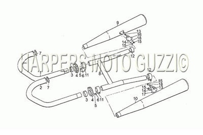 1983 1988 Sp II 1000 Exhaust Unit