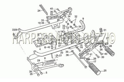 1983 1988 Sp II 1000 Frame Foot Rests Lateral Stand