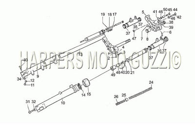 1983 1988 Sp II 1000 Frame Front Fork