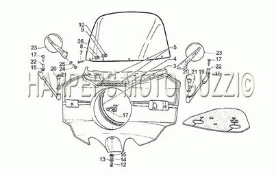 1983 1988 Sp II 1000 Frame Windshield