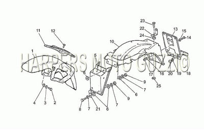 1983 1988 Sp II 1000 Mudguards