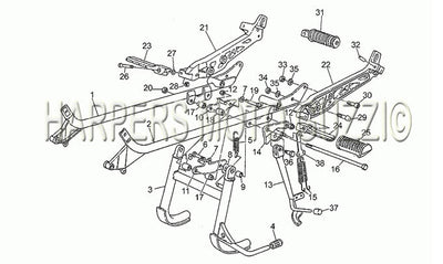 1983 1994 Le Mans 1000 Frame Footrests Stands