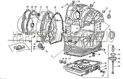 1984 1987 V 65 Lario Crankcase Covers
