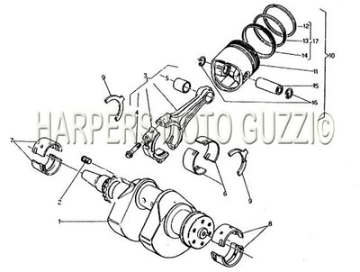 1984 1987 V 65 Lario Crankshaft Piston Rings