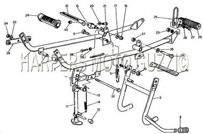 1984 1987 V 65 Lario Frame Foot Rests Stand
