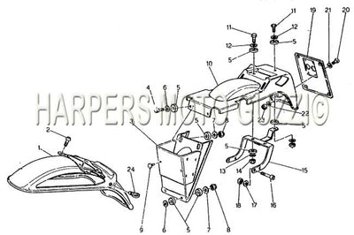 1984 1987 V 65 Lario Front And Rear Mudguard