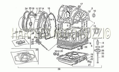 1985 1987 V 35 III 350 Engine Crankcase