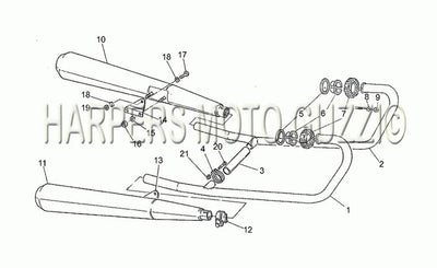 1985 1987 V 35 III 350 Exhaust Unit