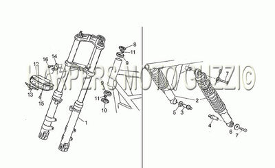 1985 1987 V 35 III 350 Frame Front Rear Shock Absorber