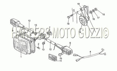 1985 1987 V 35 III 350 Headlight