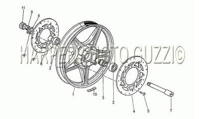 1985 1988 850 T5 III Civilian Frame Front Wheel