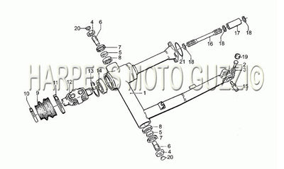 1985 1988 850 T5 III Civilian Frame Swing Arm