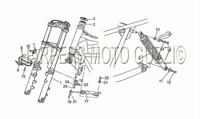 1985 1988 850 T5 III Civilian Front Rear Shock Absorber