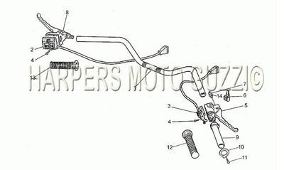 1985 1988 850 T5 III Civilian Handlebar Controls