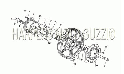 1985 1988 850 T5 III Civilian Rear Wheel