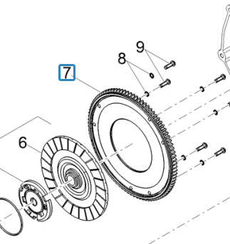 2A000529 RING GEAR / PRESSURE PLATE SMALL BLOCK  2021 AND UP