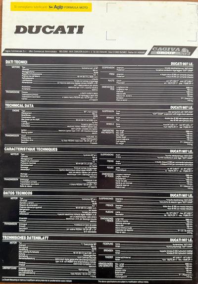 Ducati 907ie brochure