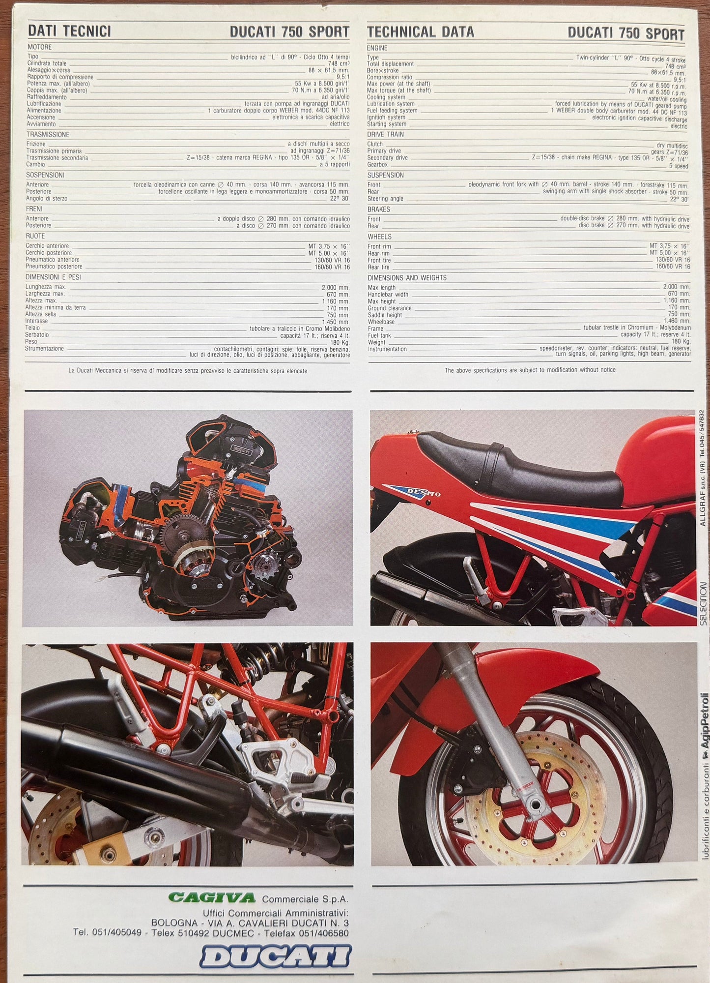 Ducati 750 Sport Brochure