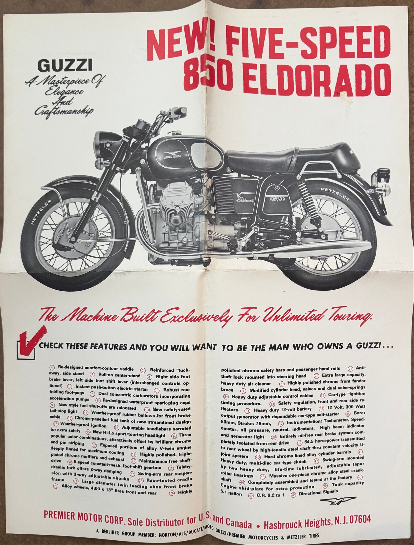 Moto Guzzi Poster 850 El Dorado