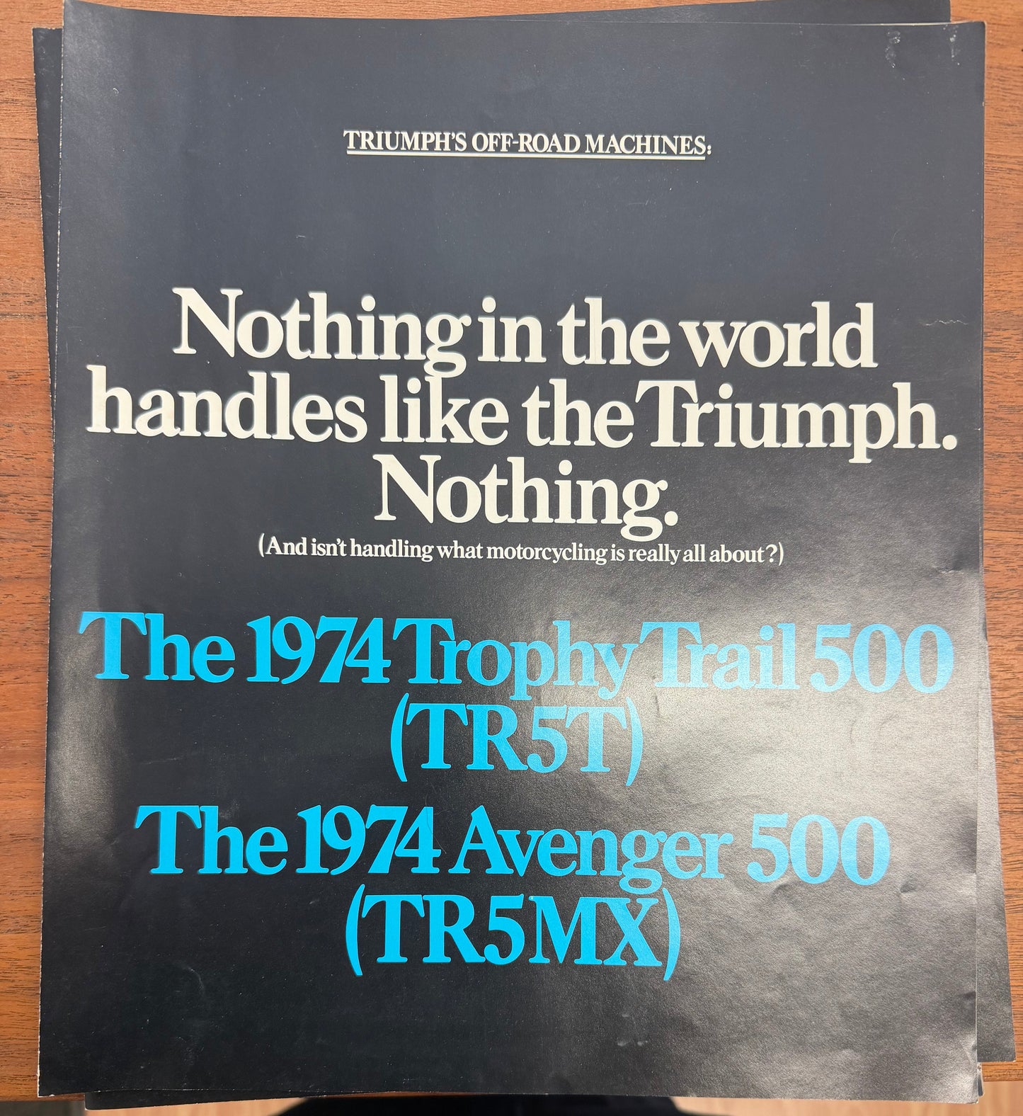 Triumph Motorcycles 1974 off-road machines pamphlet