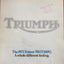 Triumph Motorcycles 1973 Trident 750 Pamphlet