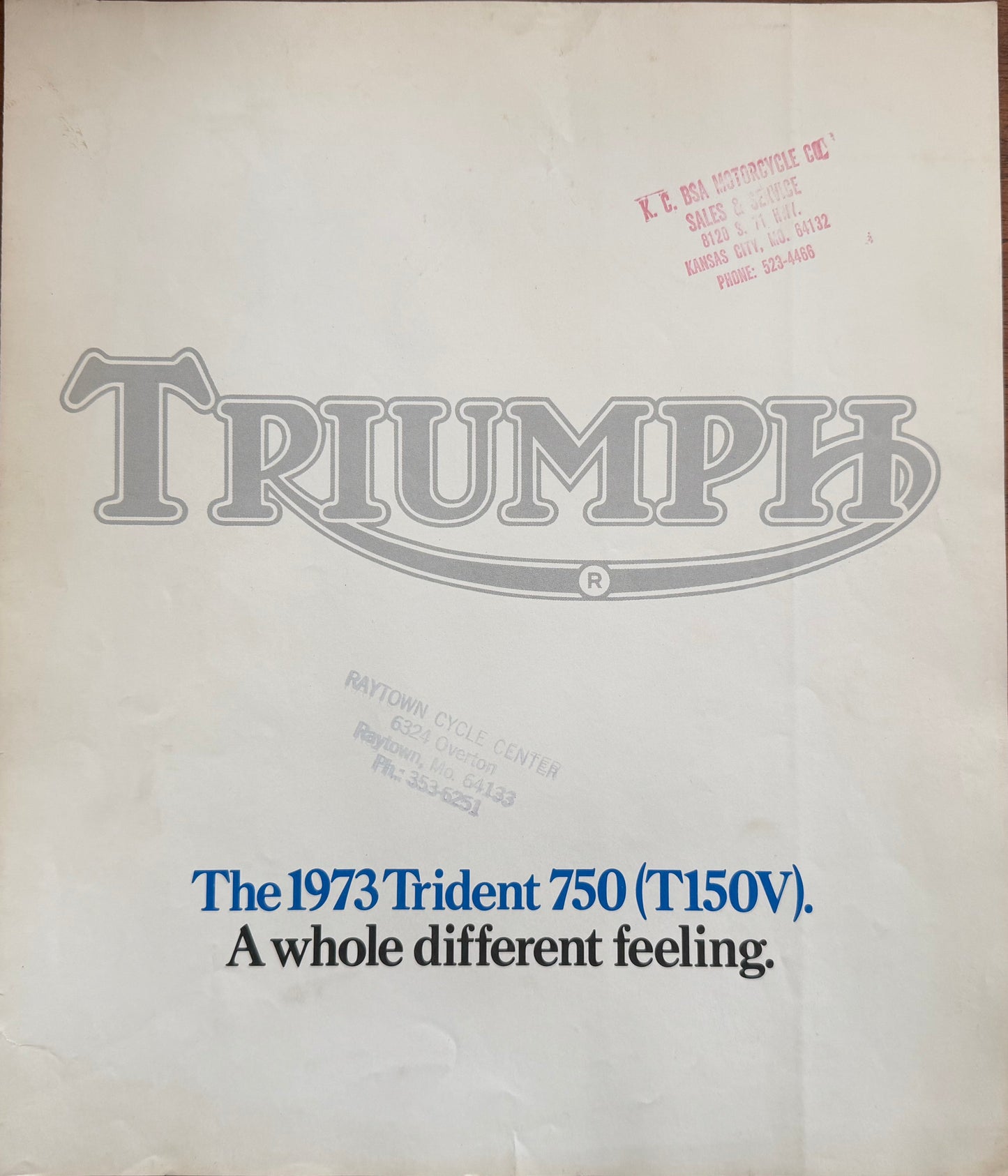 Triumph Motorcycles 1973 Trident 750 Pamphlet