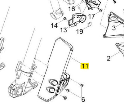 V85TT RH fork Protection White