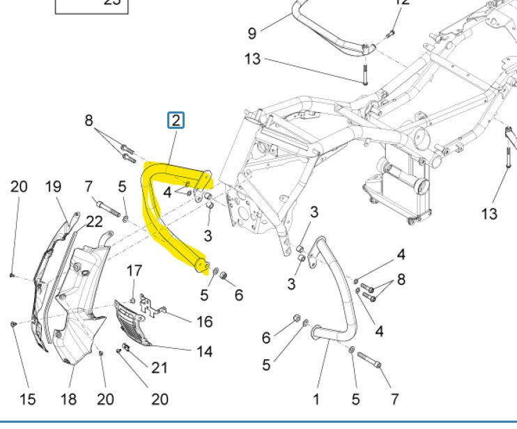 RH bumper pipe (#2B003538)