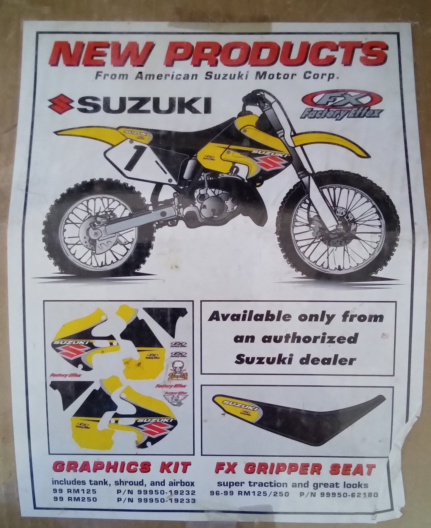 Factory Effex Graphics Kit 1999 Suzuki RM125 (99950-19232)