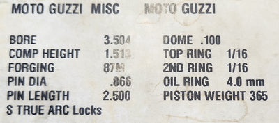 89mm JE Pistons for Tonti Big Bore Project