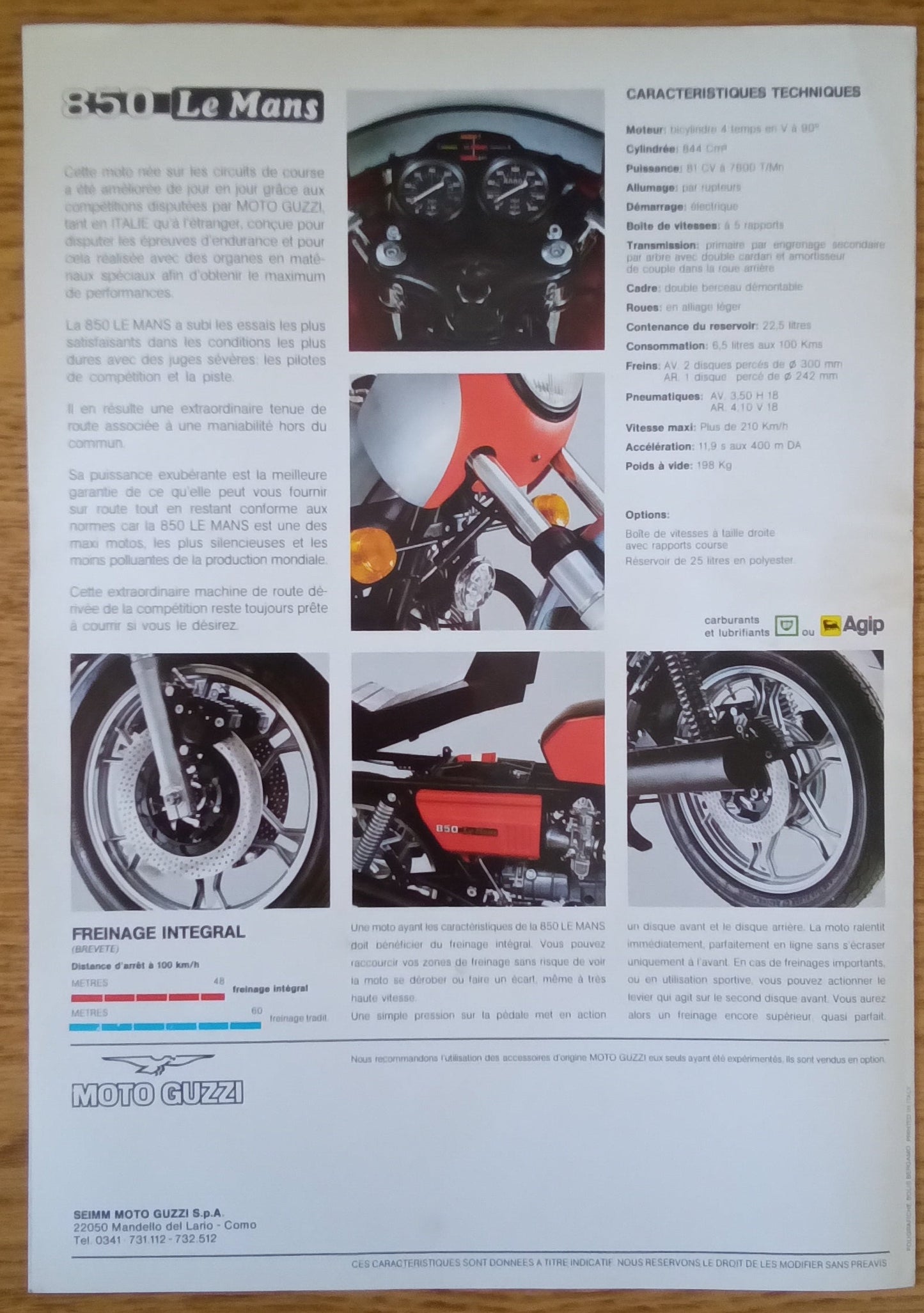 Moto Guzzi 850 Le Mans Brochure