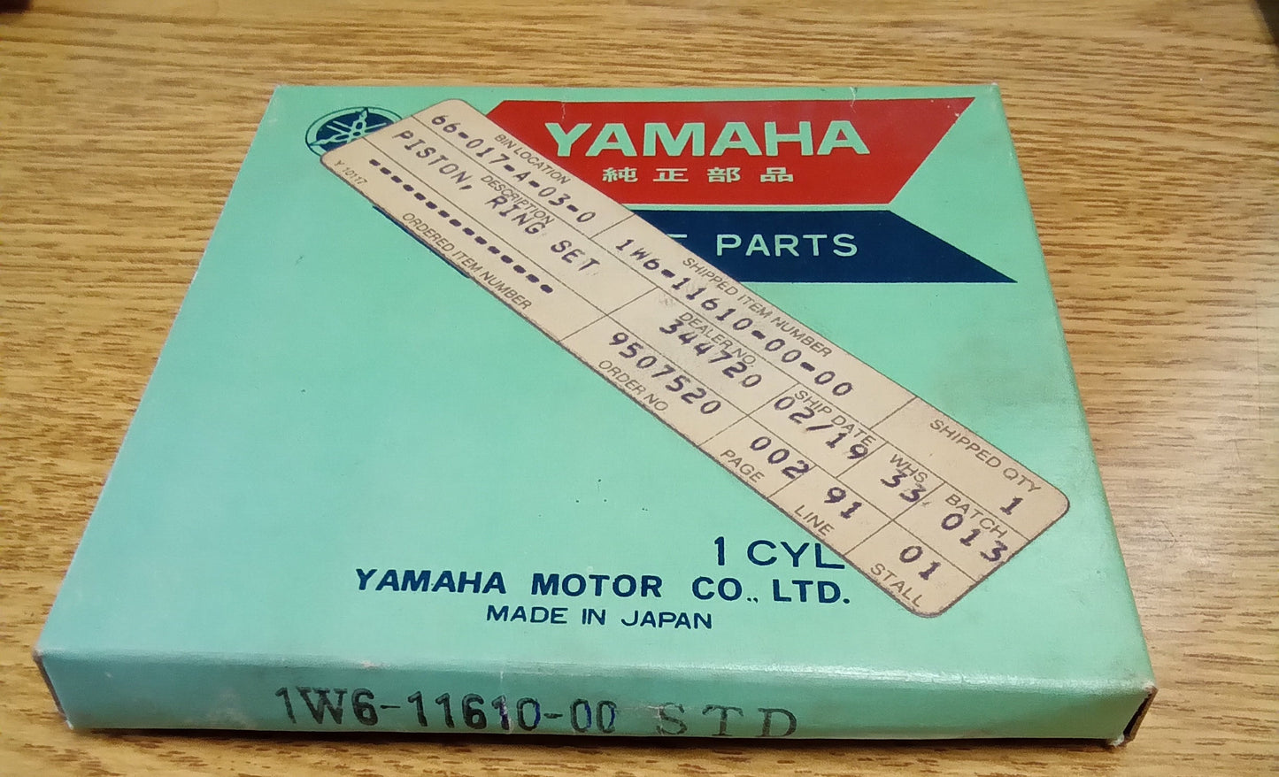 Yamaha Piston Ring Set 1W6-11610-00 Standard
