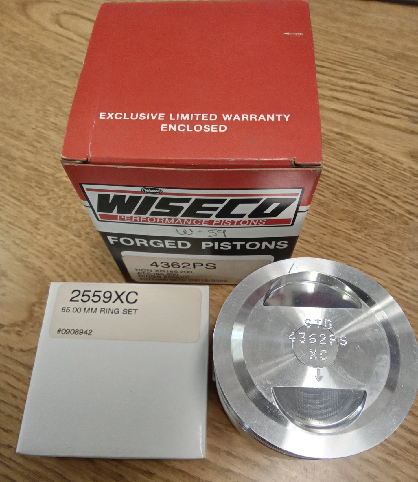 WISECO PISTON KIT Honda XR185, 200, ATC 185, 200 STD PART #4362PS