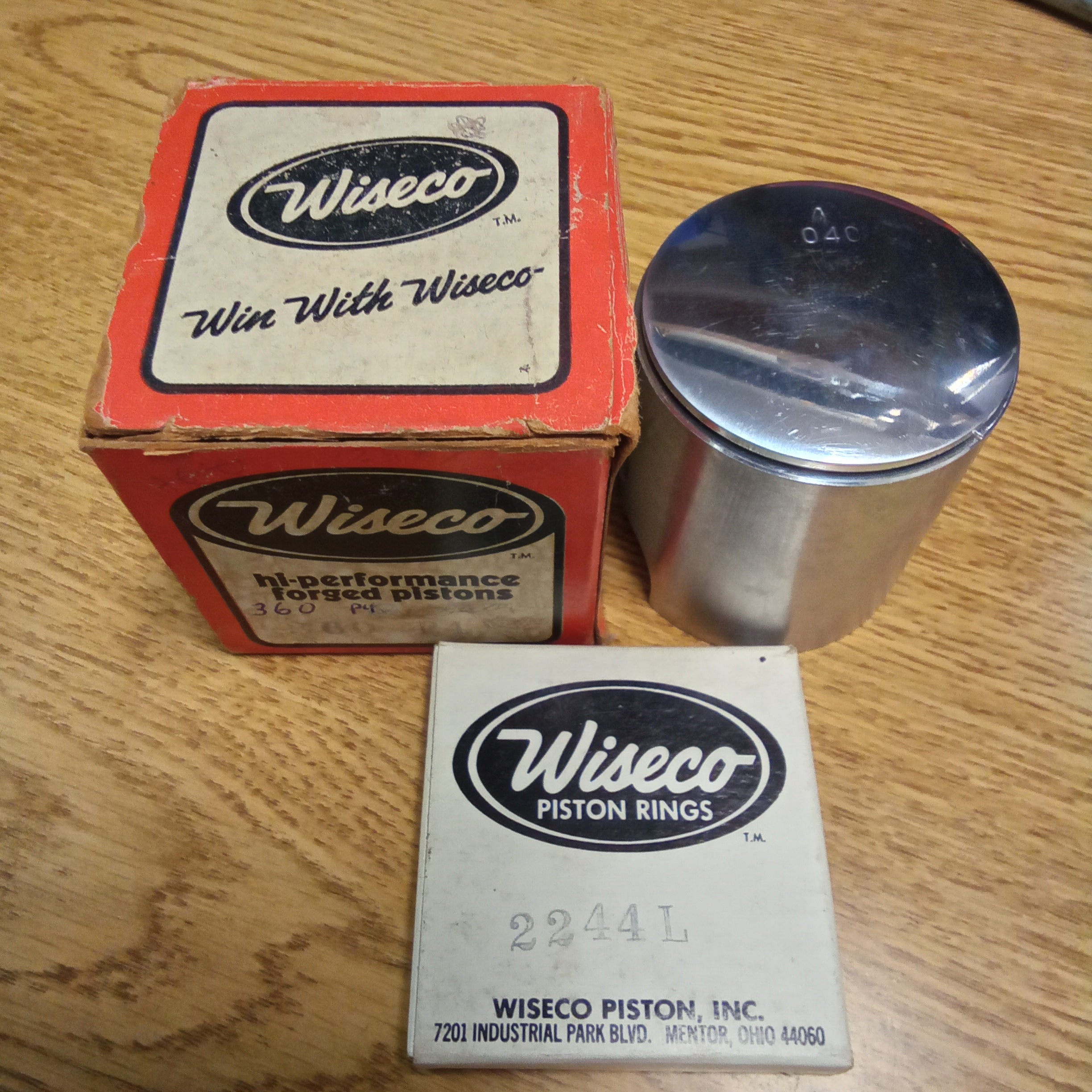 WISECO Piston 0.40 Oversize Kawasaki KX125 74-77 (360 P4