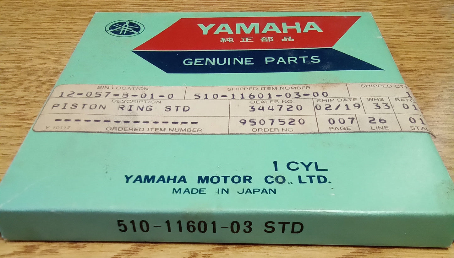 Yamaha Piston Ring Set 510-11601-03 Standard