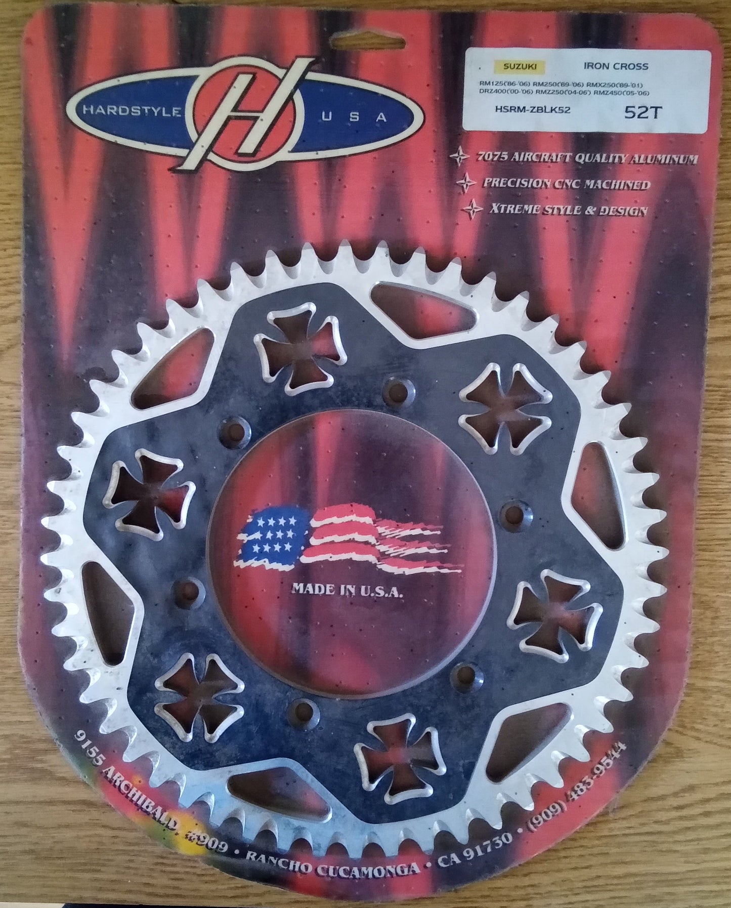 Suzuki Iron Cross 52T Rear Sprocket (HSRM-ZBLK52)
