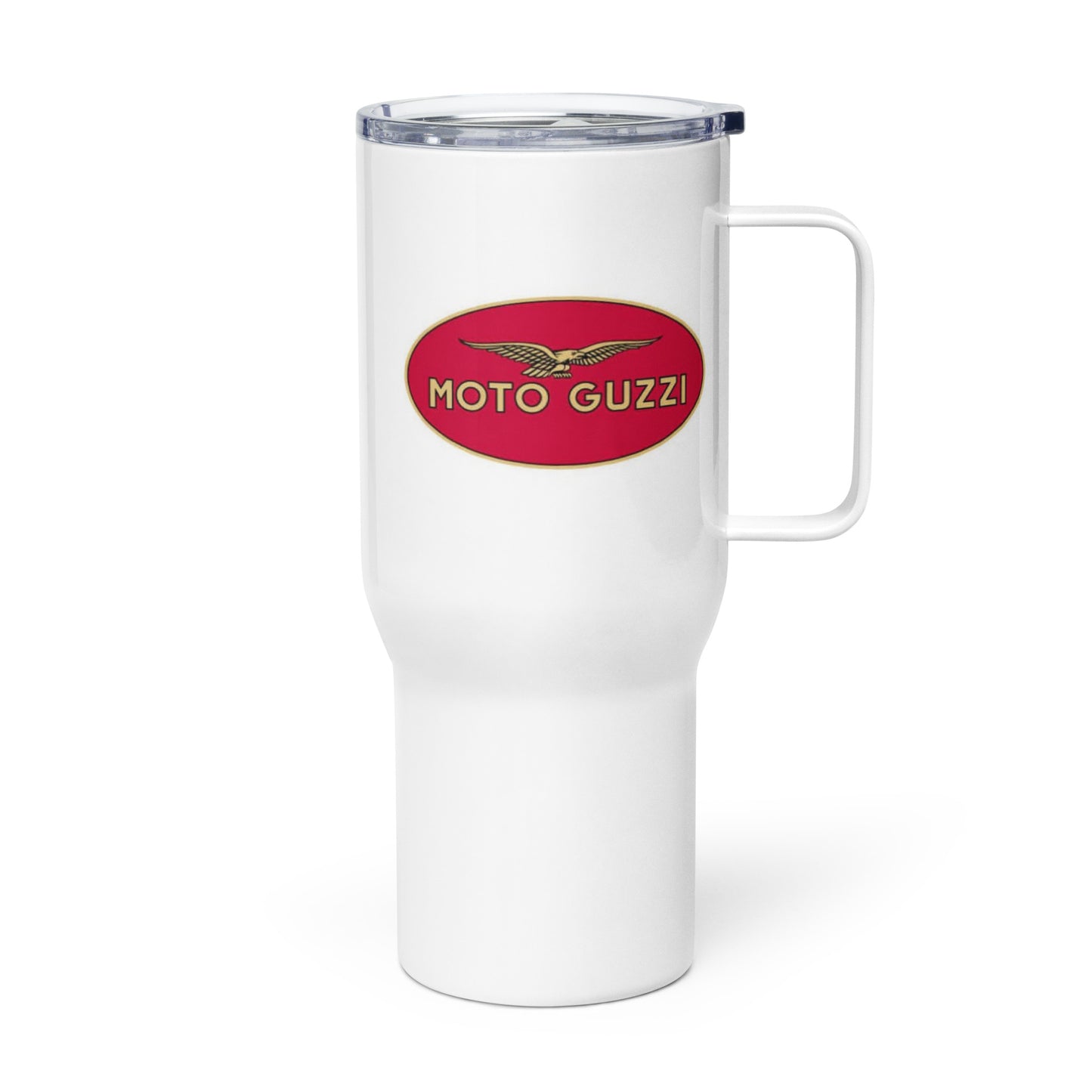 Travel mug with a handle