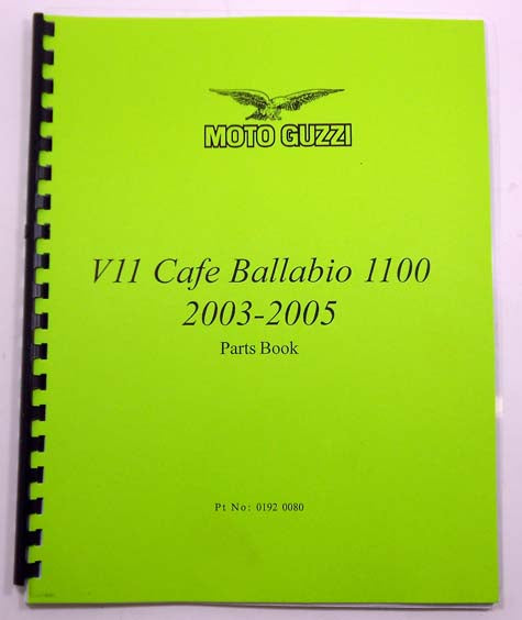 V11 Cafe Ballabio 2003-2005 Parts Manual (#01920080)