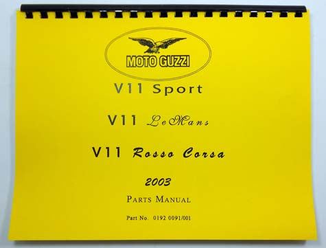 V11 Sport, LeMans & Rosso Corsa 2003 Parts Book (#01920091)