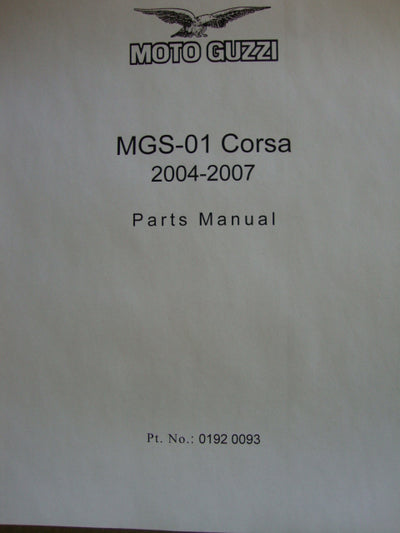MGS-01 Corsa 1200 2004-2007 Parts Manual (#01920093)